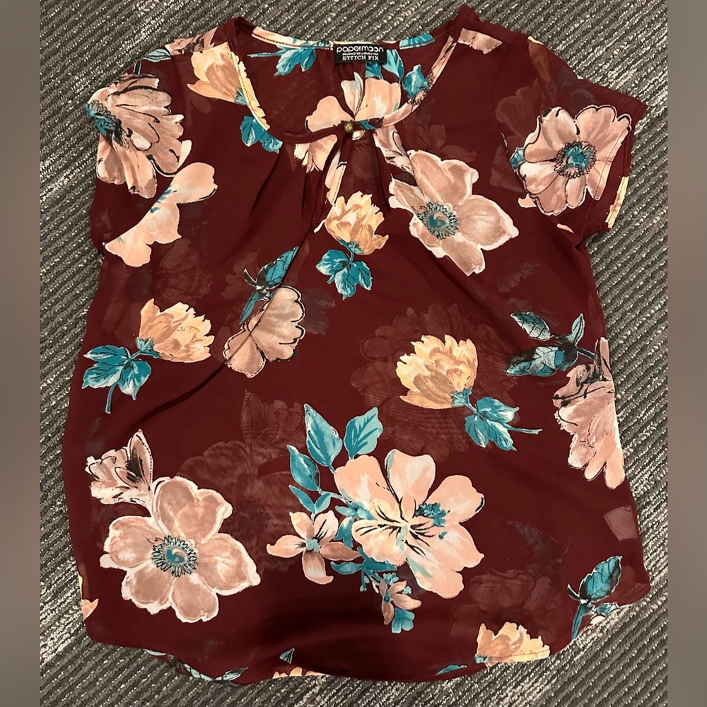 Papermoon(StitchFix) floral top, size small